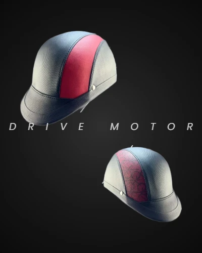 CASCO JOCKEY - DISEÑO ROJO OSCURO