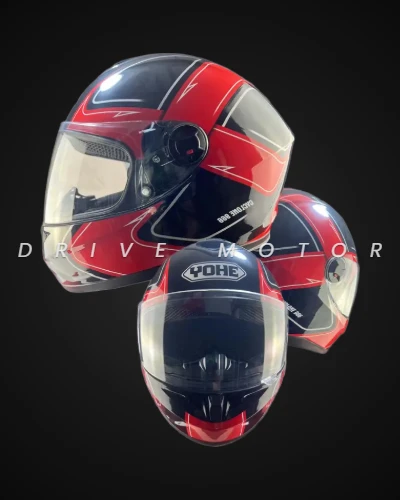 CASCO YOHE Abstracto Rojo/Negro