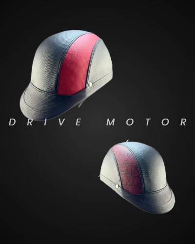 CASCO JOCKEY - DISEÑO ROJO OSCURO