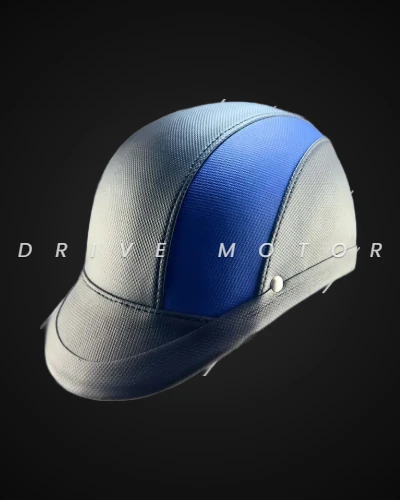 CASCO JOCKEY - DISEÑO AZUL Y NEGRO