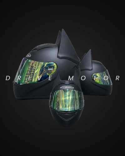 CASCO BATMAN VISOR NEGRO VISOR DORADO - TALLA XL