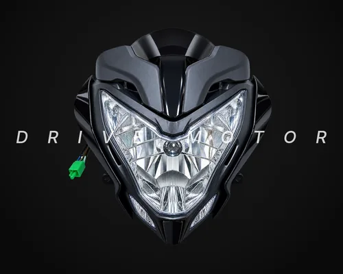 FARO DELANTERO PULSAR NS 200 C/ MÁSCARA NEGRO Y PARABRISA
