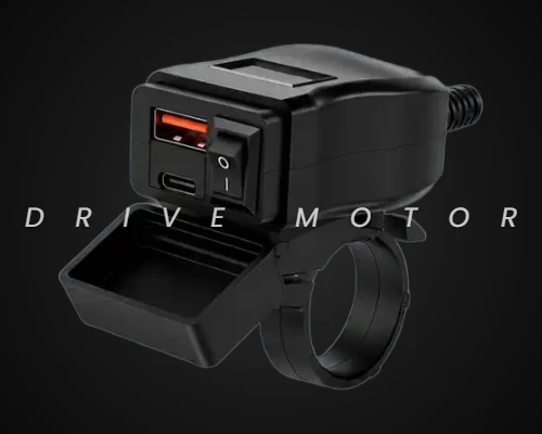 CARGADOR DE CELULAR USB DUAL - TIPO C CON VOLIMETRO - BOTON ON/OFF