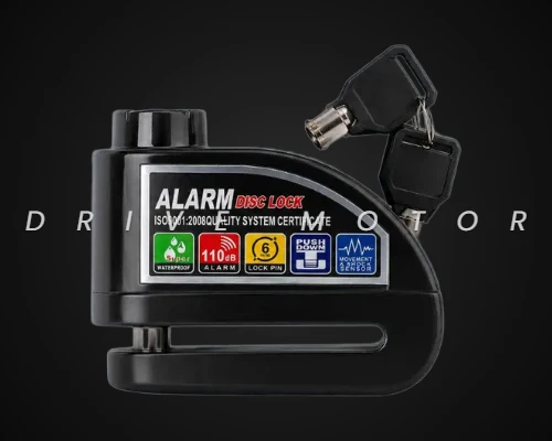 CANDADO DE DISCO CON ALARMA - NEGRO
